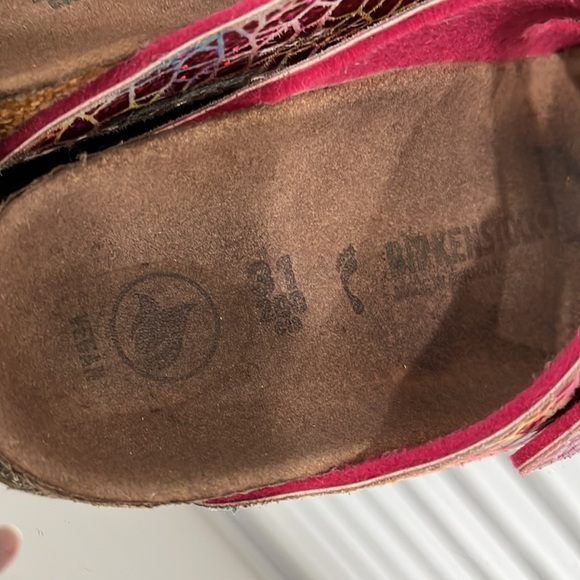Birkenstock Arizona Vegan Leather Microfibre Flashy Halogen Pink size 13/13.5 - Picture 11 of 16